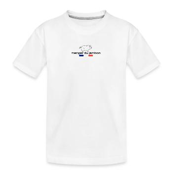 Manger du jambon de france - T-shirt bio Premium Enfant - blanc - Devant
