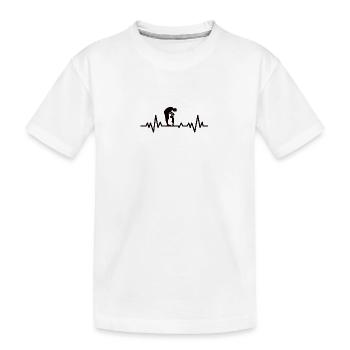 Familie Sohn Puls Vater Papa Herzschlag Söhne Kind - Kinder Premium Bio T-Shirt - Weiß - Vorne