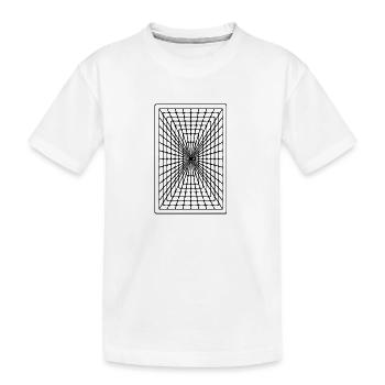 Geometrisches Rechteck - Kinder Premium Bio T-Shirt - Weiß - Vorne