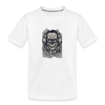 SkullGroove Beats Undead Kopfhörer Metall - Kinder Premium Bio T-Shirt - Weiß - Vorne