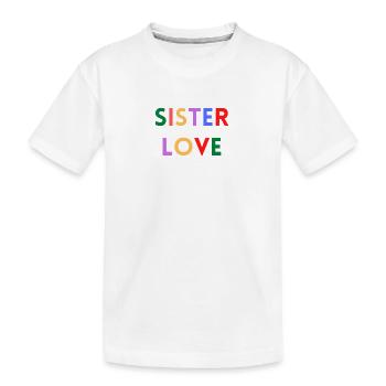 Sister Love - Kids' Premium Organic T-Shirt - white - Front