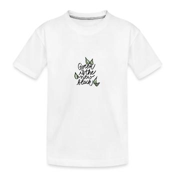 Grün ist das neue Schwarz - Kinder Premium Bio T-Shirt - Weiß - Vorne