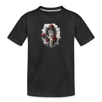 Rosen und Illustrationen: Eine Gothic-Sammlung - Kinder Premium Bio T-Shirt - Schwarz - Vorne