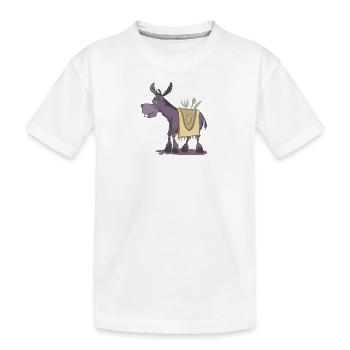 Bremer Stadtmusikanten: Veganer Chefkoch Esel - Kinder Premium Bio T-Shirt - Weiß - Vorne