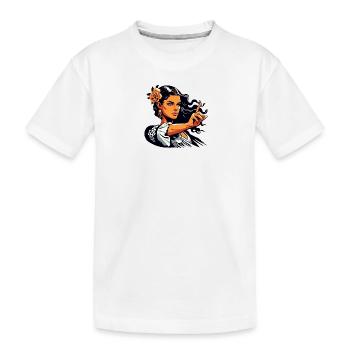 Benito Di Loco Flamencista Di Camargue - Kinder Premium Bio T-Shirt - Weiß - Vorne