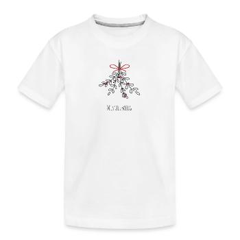 Weihnachtsmotiv Mistelzweig Weihnachten Christmas - Kinder Premium Bio T-Shirt - Weiß - Vorne