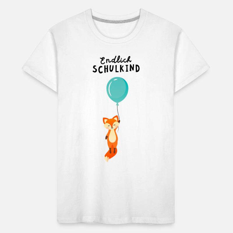 Endlich Schulkind Fuchs Schule EInschulung Kinder Premium Bio T-Shirt