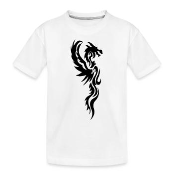 tribal dragon - Kinder Premium Bio T-Shirt - Weiß - Vorne