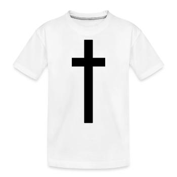 cross - Kids' Premium Organic T-Shirt - white - Front