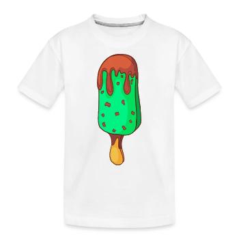 Eis Speiseeis Eiskrem Eiscreme Kugeleis Eisbecher - Kinder Premium Bio T-Shirt - Weiß - Vorne