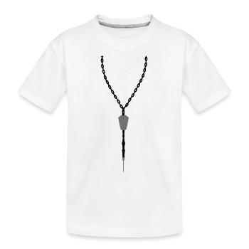 pendant dart jewelry necklace choker arrows d - Kids' Premium Organic T-Shirt - white - Front