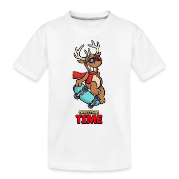christmas time - Kinder Premium Bio T-Shirt - Weiß - Vorne
