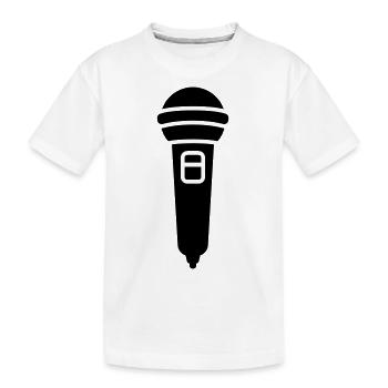 Microphone icon - Kids' Premium Organic T-Shirt - white - Front