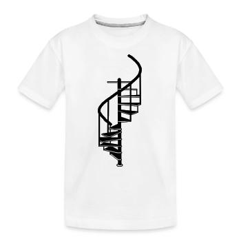 Treppe Design, stairs staircase minimalistic - Kinder Premium Bio T-Shirt - Weiß - Vorne