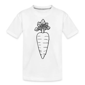 Outline carrot - Kids' Premium Organic T-Shirt - white - Front
