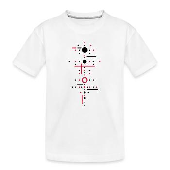 Points and lines - Kids' Premium Organic T-Shirt - white - Front