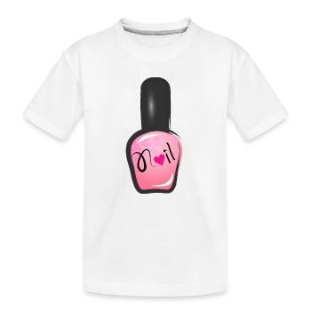 vernis rose à ongles dans le style graffiti avec coeur - T-shirt bio Premium Enfant - blanc - Devant