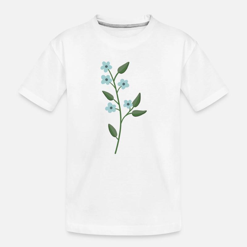 Fleur bleu clair - T-shirt bio Premium Enfant - blanc