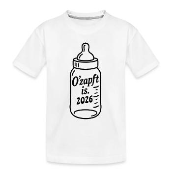 La boisson pour l’allaitement au biberon O’Zapft est en 2026 - T-shirt bio Premium Enfant - blanc - Devant