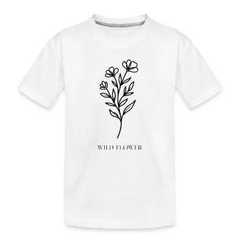 Wild Flower - Kids' Premium Organic T-Shirt - white - Front