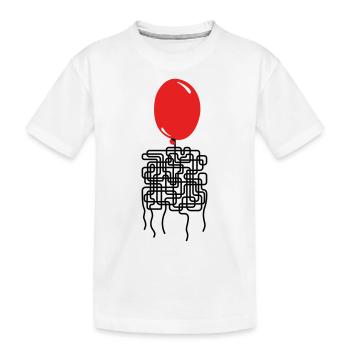 Ballonyrinth Ballon-Faden-Labyrinth - Kinder Premium Bio T-Shirt - Weiß - Vorne