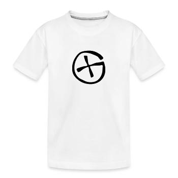 Geocaching, Logo - Kinder Premium Bio T-Shirt - Weiß - Vorne