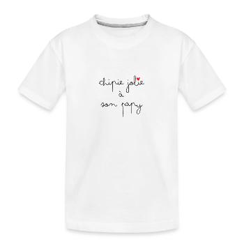 Chipie jolie à son papi - T-shirt bio Premium Enfant - blanc - Devant