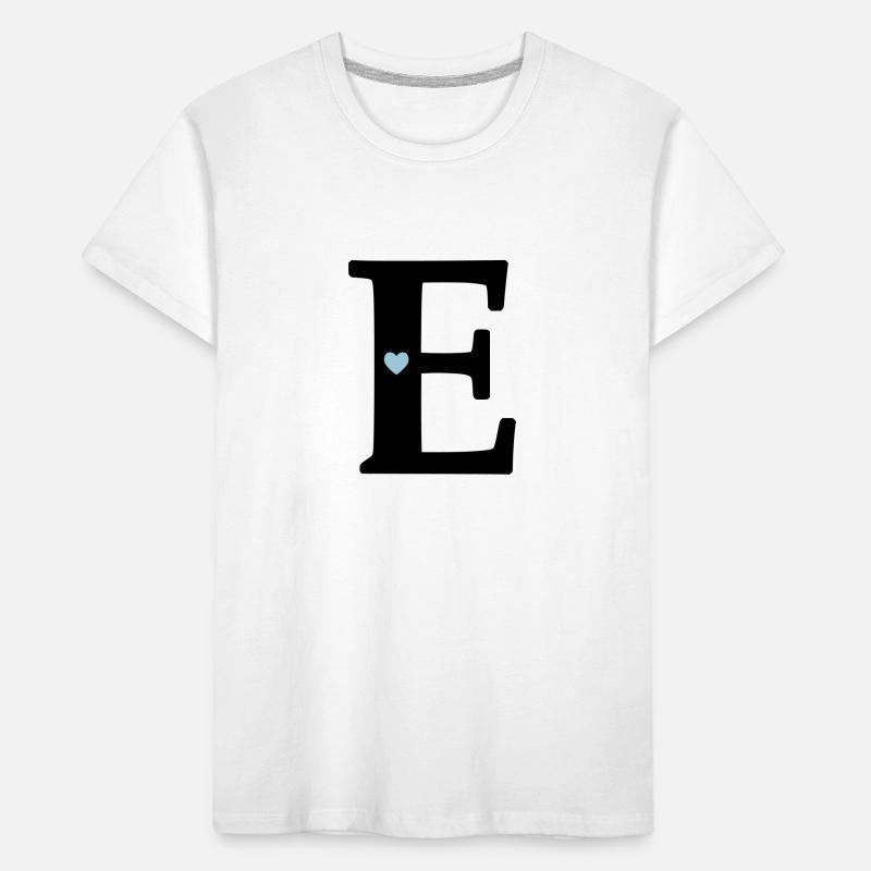 Letter E Initial point Kids' Premium Organic T-Shirt
