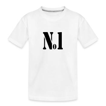 Non. 1 chef première meilleur maître grand gagnant - T-shirt bio Premium Enfant - blanc - Devant