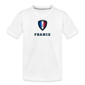 FRANKREICH - Kinder Premium Bio T-Shirt - Weiß - Vorne