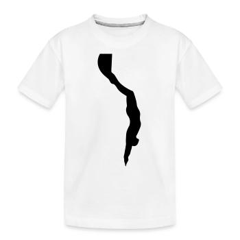 Freediver Silhouette - Kinder Premium Bio T-Shirt - Weiß - Vorne