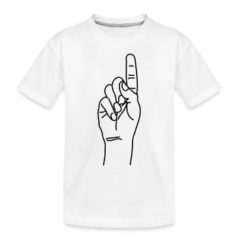 zeigefinger - Kinder Premium Bio T-Shirt - Weiß - Vorne