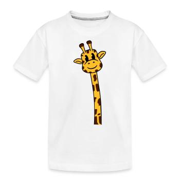 Lustige langer Hals Giraffe Coole Niedliche Tiere - Kinder Premium Bio T-Shirt - Weiß - Vorne