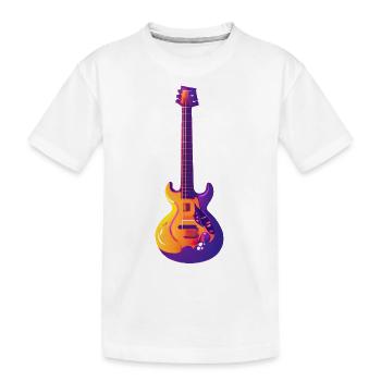 Guitare Instrument pincé Guitariste Instrument de musique - T-shirt bio Premium Enfant - blanc - Devant