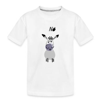 Der Esel sagt Nö - Kinder Premium Bio T-Shirt - Weiß - Vorne