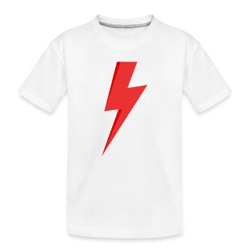 Eclair rouge - T-shirt bio Premium Enfant - blanc - Devant