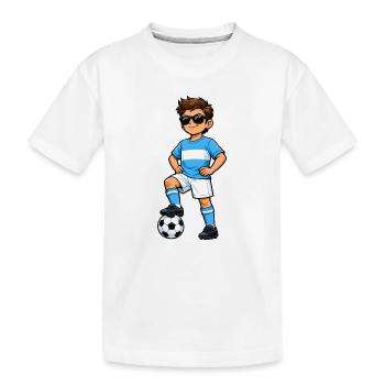 Soccer Boy Fan d’Argentine Drapeau argentin - T-shirt bio Premium Enfant - blanc - Devant