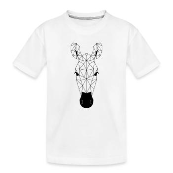 Zebra Polygon - Kids' Premium Organic T-Shirt - white - Front