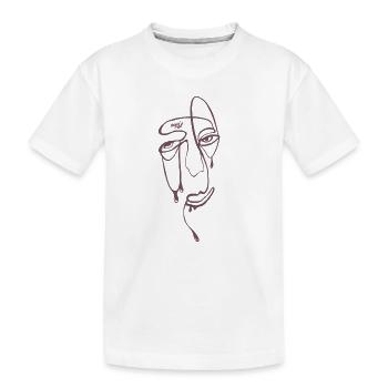Portrait des Lignes de Déchirure - T-shirt bio Premium Enfant - blanc - Devant