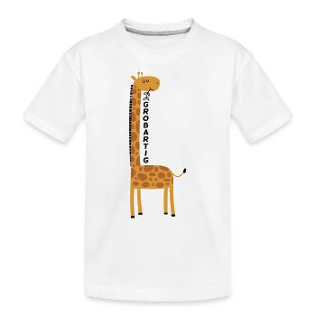 Giraffe großartig - Kinder Premium Bio T-Shirt - Weiß - Vorne