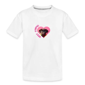 best friend - Kinder Premium Bio T-Shirt - Weiß - Vorne