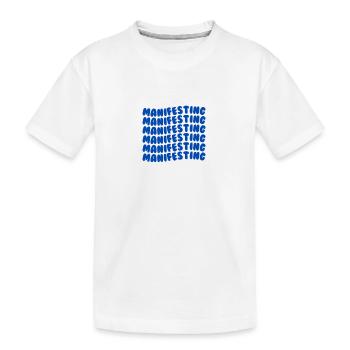 Manifester le bleu - T-shirt bio Premium Enfant - blanc - Devant