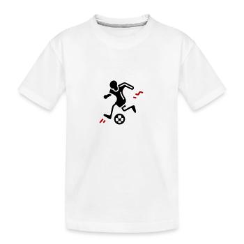 Joueur de football Joueur de football - T-shirt bio Premium Enfant - blanc - Devant