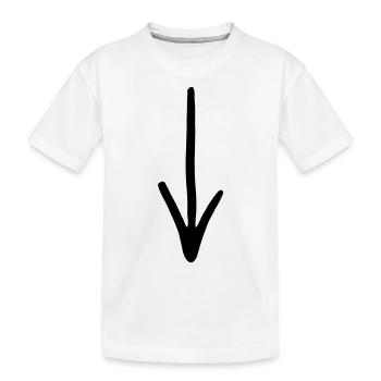 Pfeil - Kinder Premium Bio T-Shirt - Weiß - Vorne