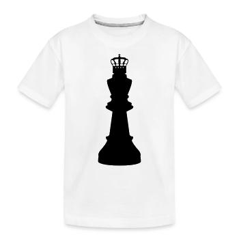 schachkoenig - Kinder Premium Bio T-Shirt - Weiß - Vorne