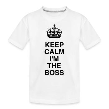 Manager / Chef / Arbeit / Job - Kinder Premium Bio T-Shirt - Weiß - Vorne