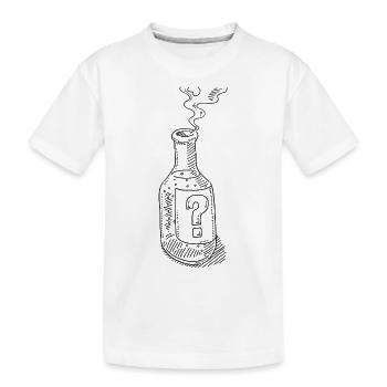Geheimnisvolle Flasche Unbekannter Inhalt Symbol - Kinder Premium Bio T-Shirt - Weiß - Vorne