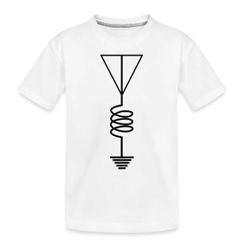 Logo Amateurfunk - Kinder Premium Bio T-Shirt - Weiß - Vorne