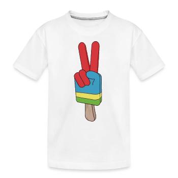 Popsicles Signe de paix Paix - T-shirt bio Premium Enfant - blanc - Devant