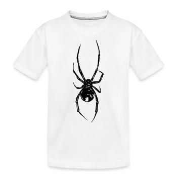 Spinne - Kinder Premium Bio T-Shirt - Weiß - Vorne